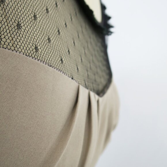 NWOT Angel Eye London Black and Beige Mixed Media Dress M Modcloth - Picture 5 of 16